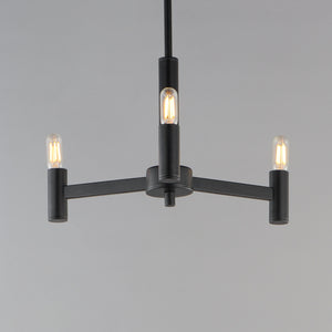 Maxim - 21363BK - Three Light Chandelier - Emana - Black