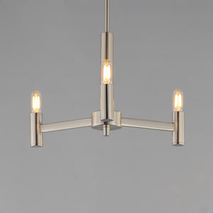 Maxim - 21363SN - Three Light Chandelier - Emana - Satin Nickel