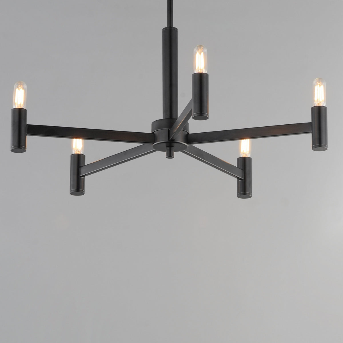 Maxim - 21365BK - Five Light Chandelier - Emana - Black