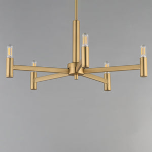 Maxim - 21365NAB - Five Light Chandelier - Emana - Natural Aged Brass