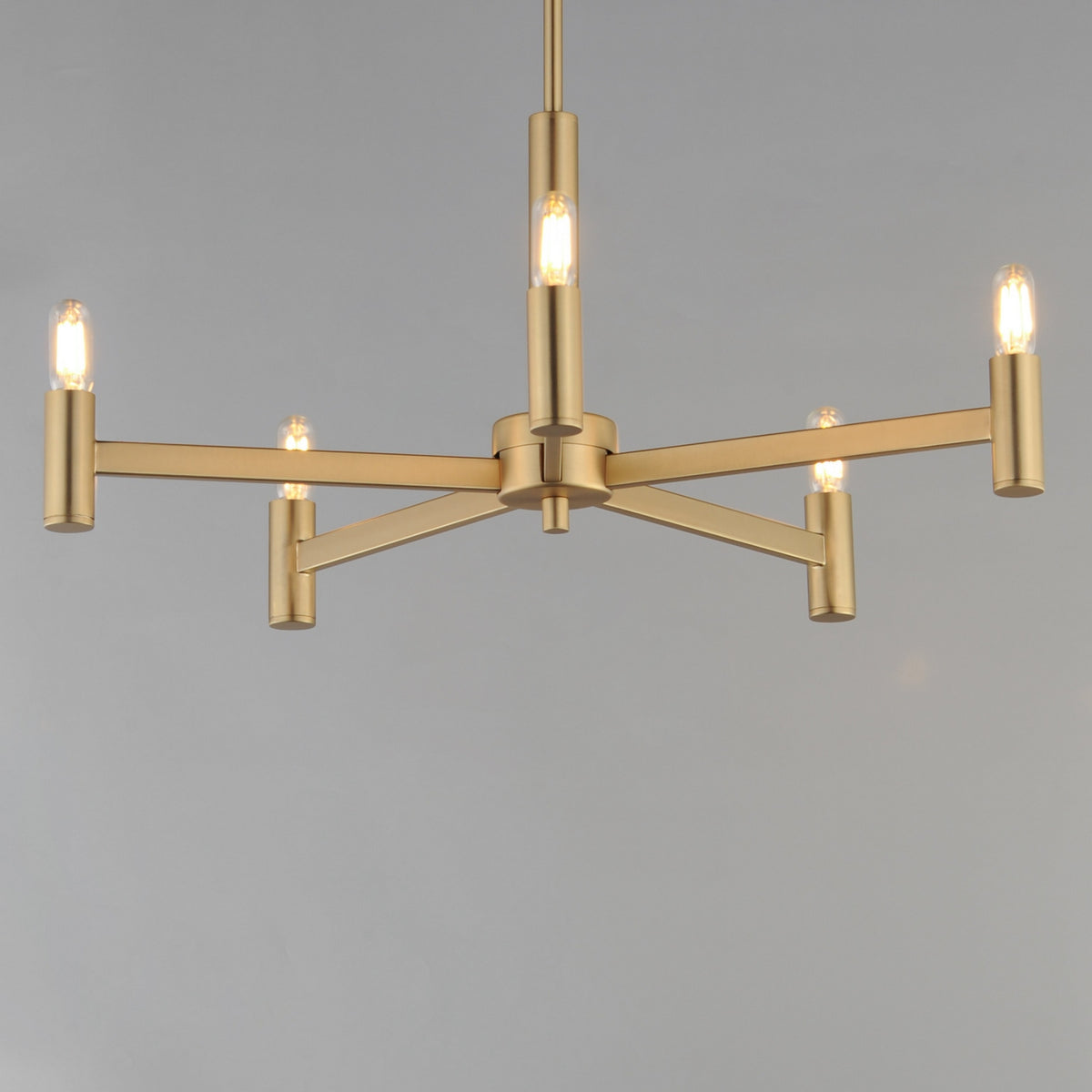 Maxim - 21365NAB - Five Light Chandelier - Emana - Natural Aged Brass
