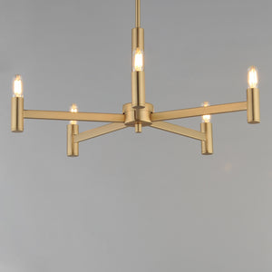 Maxim - 21365NAB - Five Light Chandelier - Emana - Natural Aged Brass