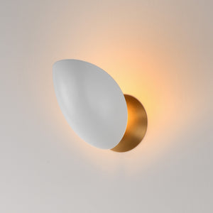 Maxim - 10821WTNAB - One Light Wall Sconce - Maris - White/Natural Aged Brass