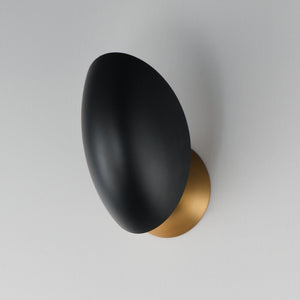 Maxim - 10821BKNAB - One Light Wall Sconce - Maris - Black / Natural Aged Brass