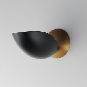 Maxim - 10821BKNAB - One Light Wall Sconce - Maris - Black / Natural Aged Brass