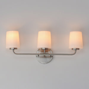 Maxim - 12693WTSN - Three Light Bath Vanity - Durham - Satin Nickel