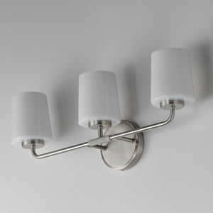 Maxim - 12693WTSN - Three Light Bath Vanity - Durham - Satin Nickel