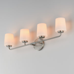Maxim - 12694WTSN - Four Light Bath Vanity - Durham - Satin Nickel