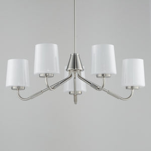 Maxim - 12696WTSN - Five Light Chandelier - Durham - Satin Nickel
