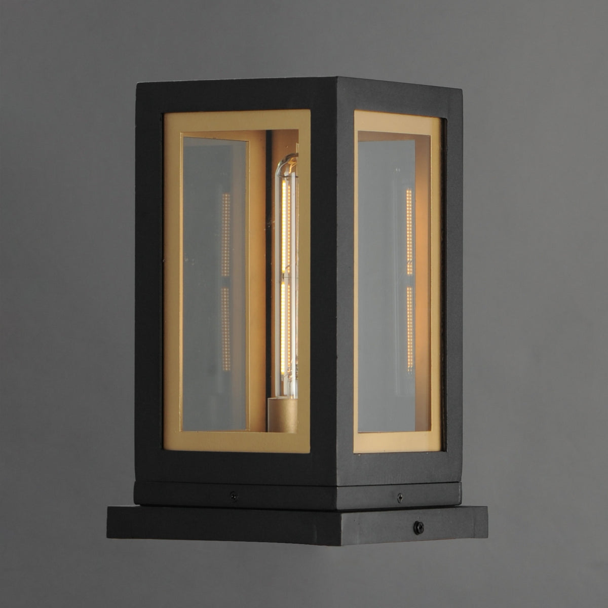 Maxim - 30050CLBKGLD - One Light Deck Lantern - Neoclass - Black / Gold
