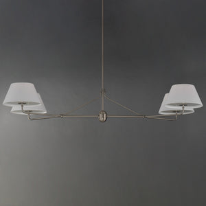 Maxim - 18414OFPN - Four Light Chandelier - Dunbridge - Polished Nickel