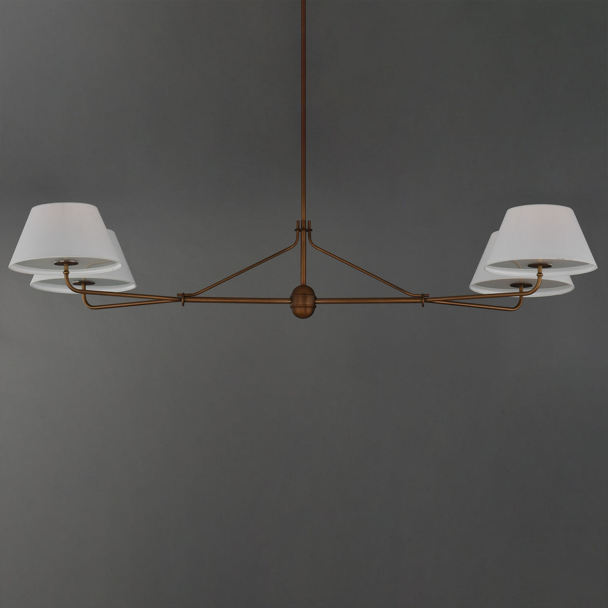 Maxim - 18414OFWBR - Four Light Chandelier - Dunbridge - Weathered Brass