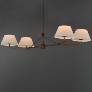 Maxim - 18414OFWBR - Four Light Chandelier - Dunbridge - Weathered Brass