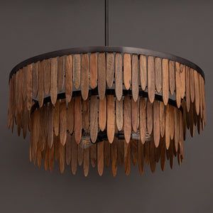 Maxim - 22513WNGM - Seven Light Pendant - Marimba - Walnut