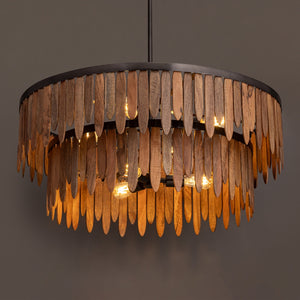 Maxim - 22513WNGM - Seven Light Pendant - Marimba - Walnut
