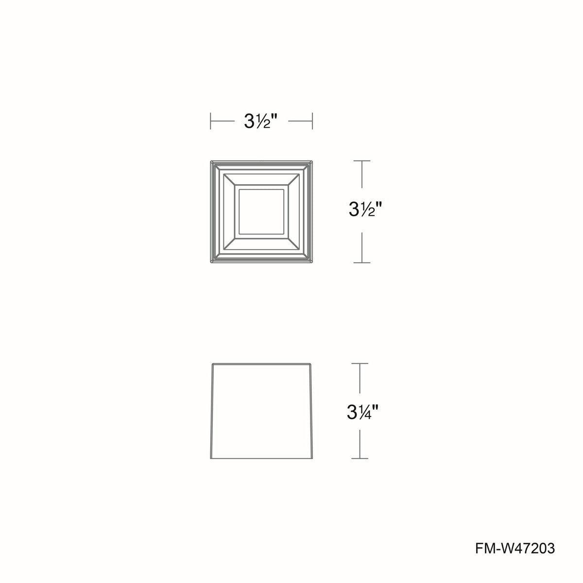 W.A.C. Lighting - FM-W47203-35-BK - LED Outdoor Flush Mount - Downtown - Black
