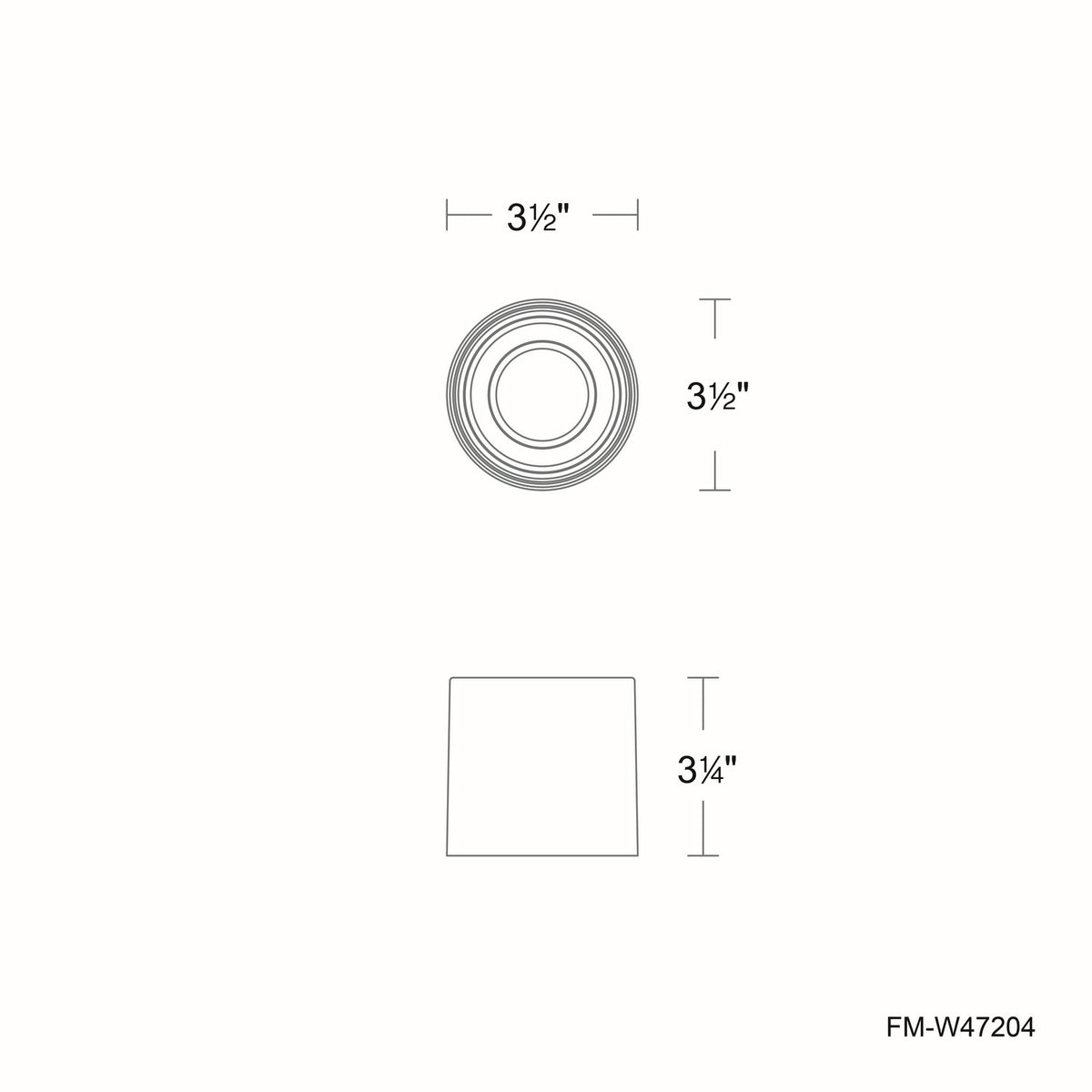 W.A.C. Lighting - FM-W47204-35-BK - LED Outdoor Flush Mount - Downtown - Black
