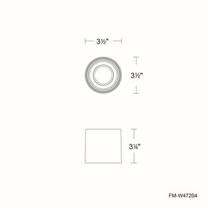 W.A.C. Lighting - FM-W47204-35-BK - LED Outdoor Flush Mount - Downtown - Black