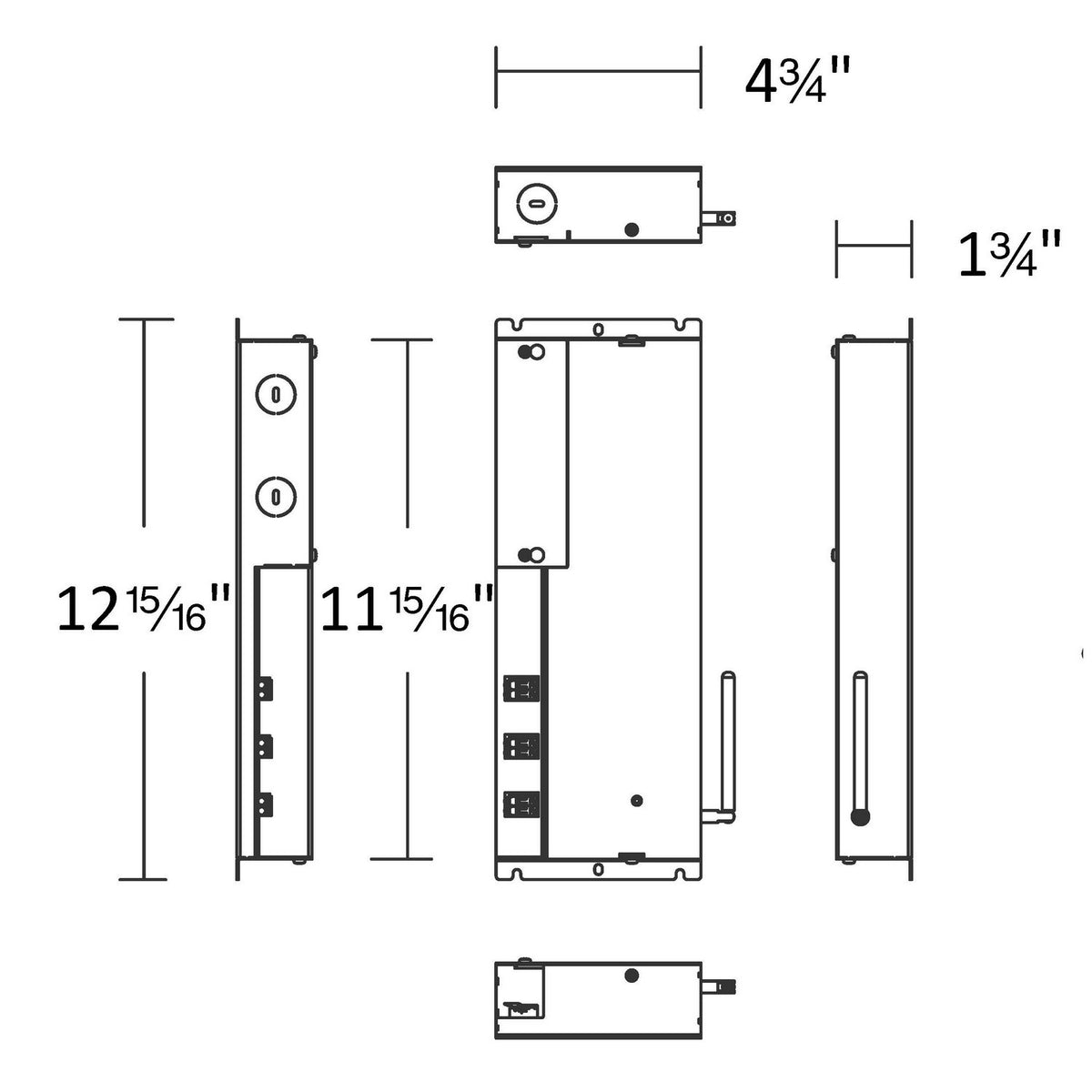 W.A.C. Lighting - PS-24DC-288R-TW-DU - Mesh PSC 288W, 120-277VAC/24VDC Duet - Invisiled Duet - Black