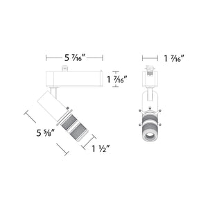 W.A.C. Lighting - L-1210-930-BK - LED Framing Projector Track Luminaire - Stealth Framing Projector - Black
