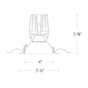 W.A.C. Lighting - R4FRDT-940-HZWT - LED Downlight Trim - 4In Fq Downlights - Haze/White