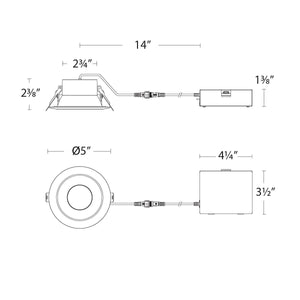 W.A.C. Lighting - R4DRDR2-F9CS-WT - LED Remote Remodel Downlight - Pop-In - White