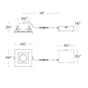 W.A.C. Lighting - R4DSDR2-F9CS-WT - LED Remote Remodel Downlight - Pop-In - White
