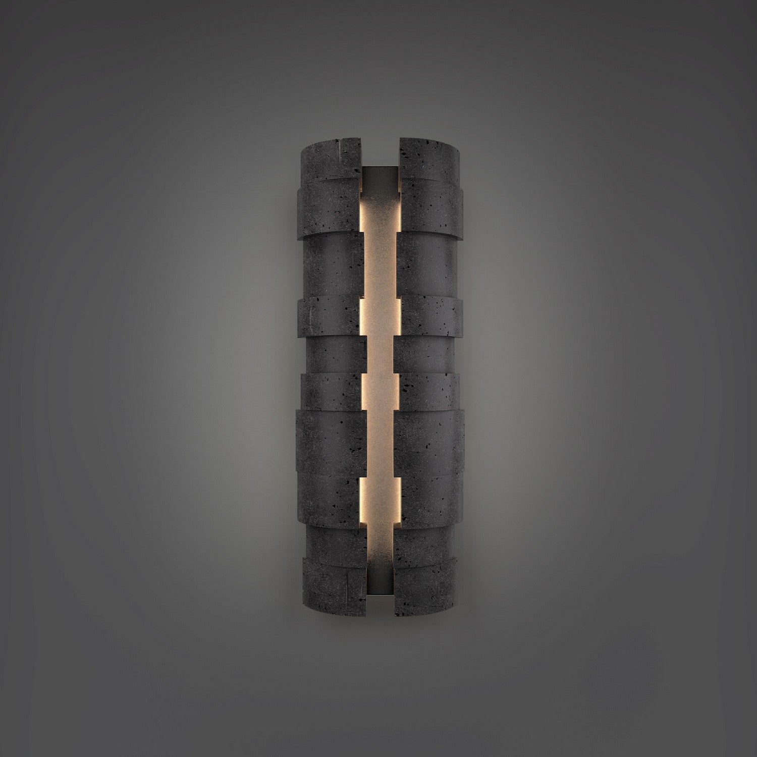 Modern Forms - WSW210624-BV/BK - LED Outdoor Wall Sconce - Formation - Basalt Stone/Black