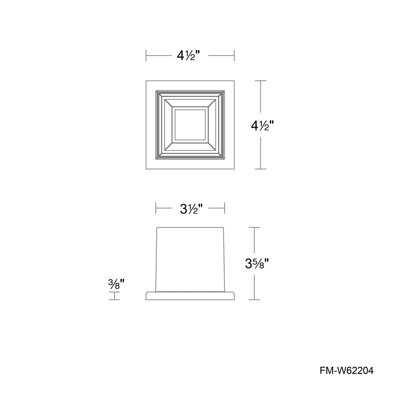 Modern Forms - FM-W62204-40-BK - LED Outdoor Flush Mount - Kube - Black