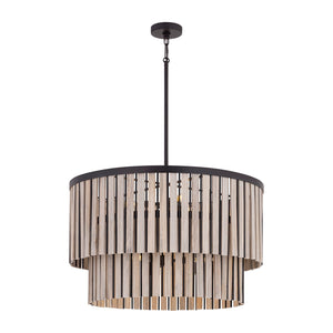 Minka-Lavery - 12455-860 - Six Light Pendant - Esbelta - Dark Bronze