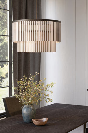 Minka-Lavery - 12455-860 - Six Light Pendant - Esbelta - Dark Bronze