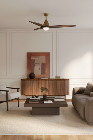 Minka Aire - F757L-HBR/DB - 64" Ceiling Fan - Fleur - Heritage Brass