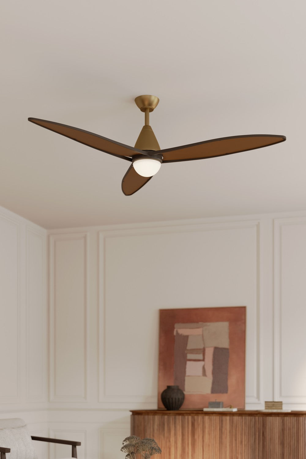 Minka Aire - F757L-HBR/DB - 64" Ceiling Fan - Fleur - Heritage Brass