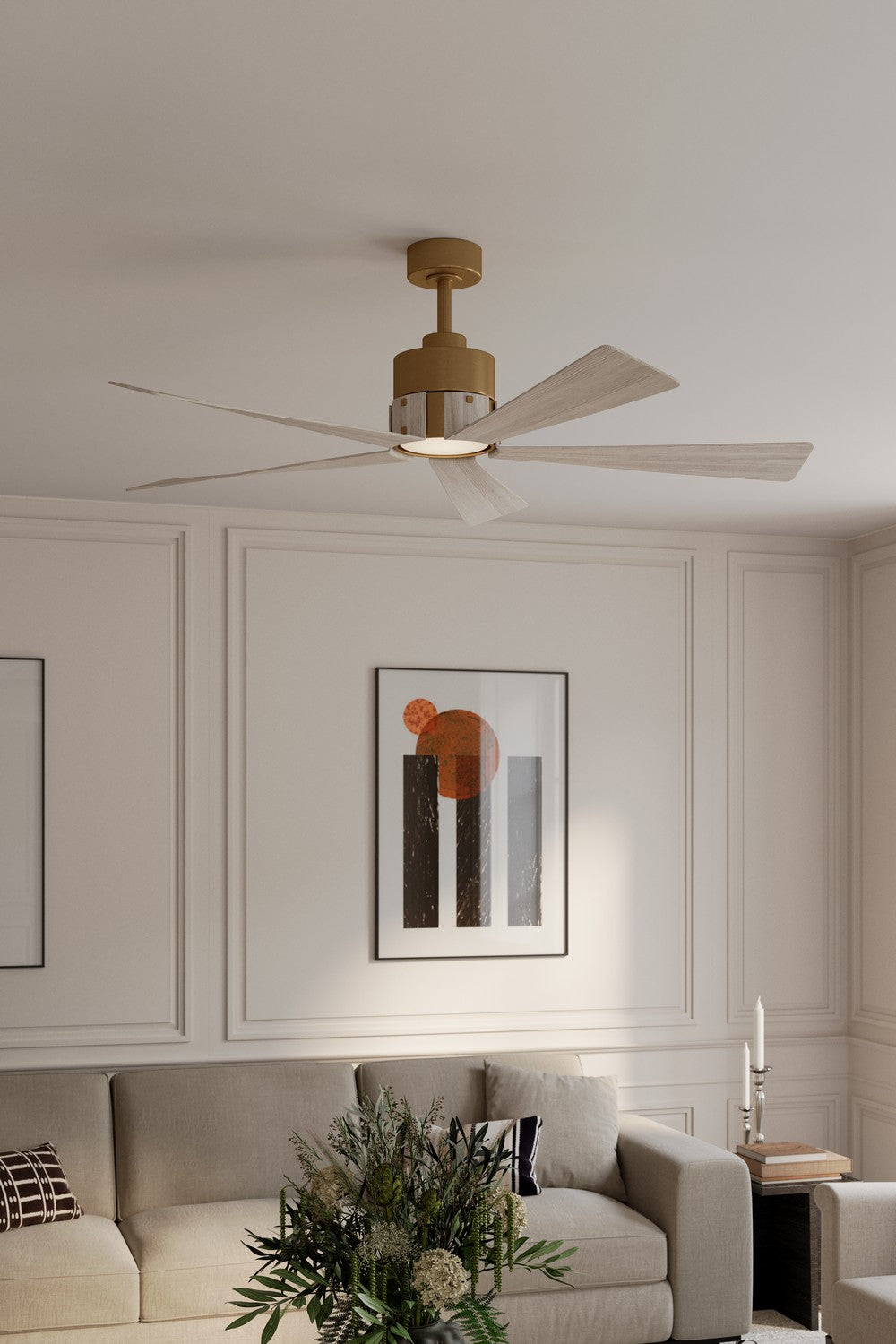 Minka Aire - F766L-HBR/WCD - 54" Ceiling Fan - Oovin - Heritage Brass