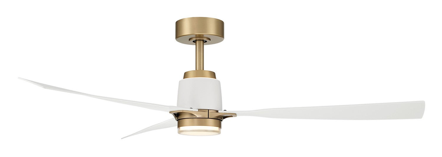 Minka Aire - F778L-LBR/WHF - 53" Ceiling Fan - Foxden - Legacy Brass