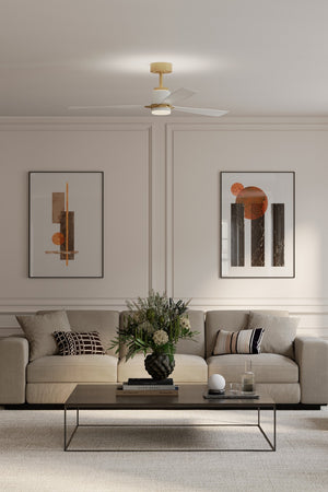 Minka Aire - F778L-LBR/WHF - 53" Ceiling Fan - Foxden - Legacy Brass