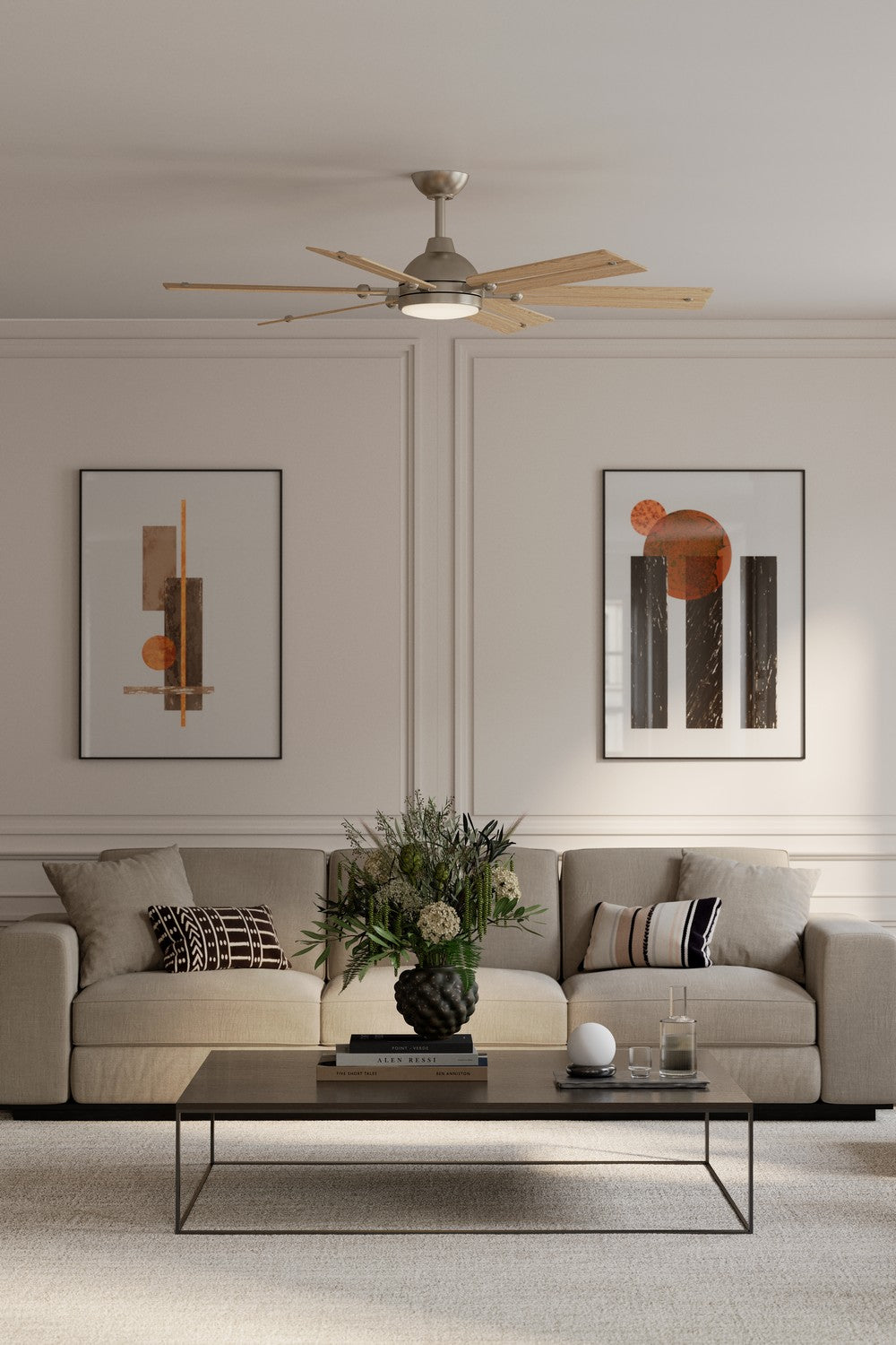Minka Aire - F779L-BN/WTO - 56" Ceiling Fan - Allegata - Brushed Nickel