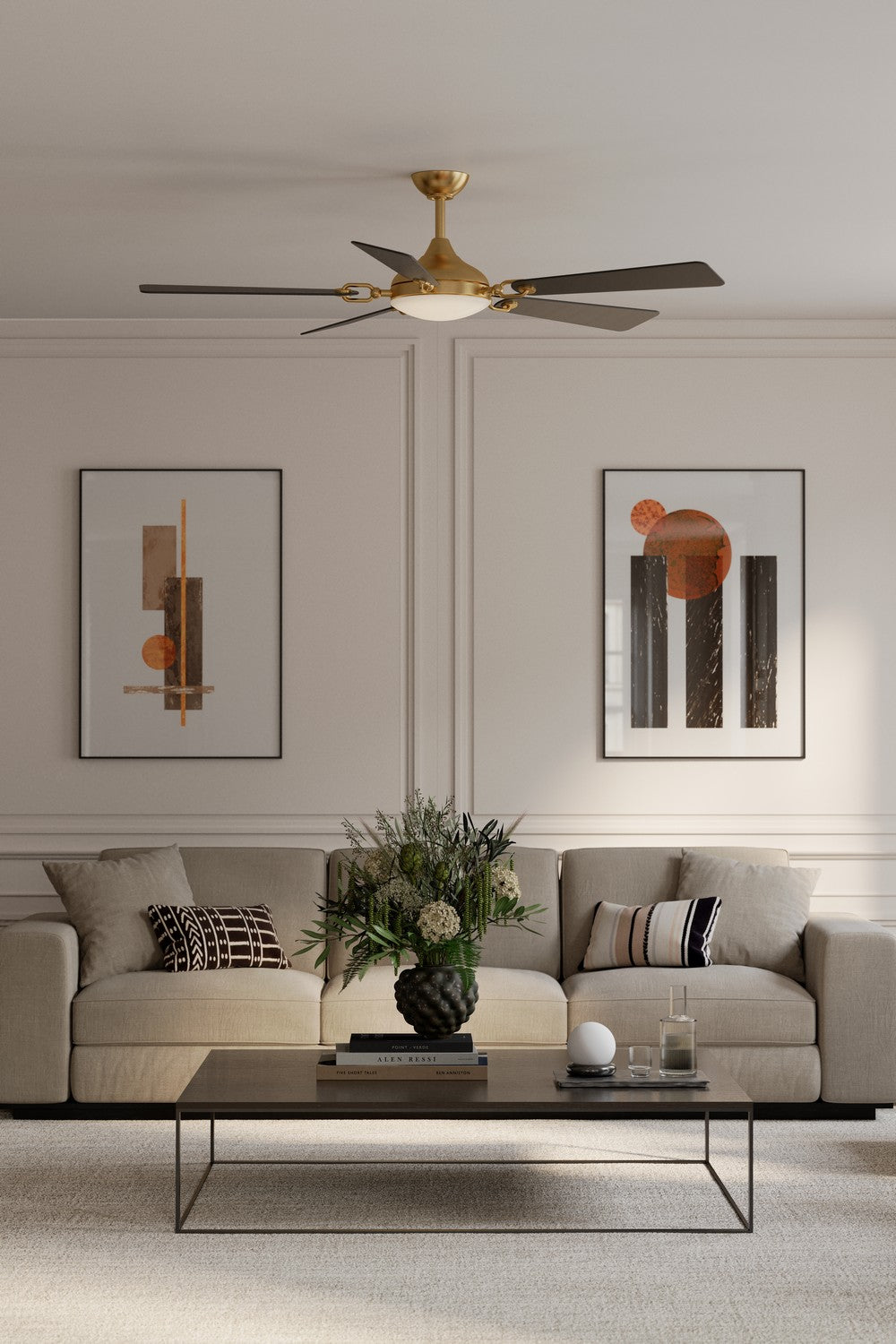 Minka Aire - F783L-HBR/CL - 65" Ceiling Fan - Cadena - Heritage Brass