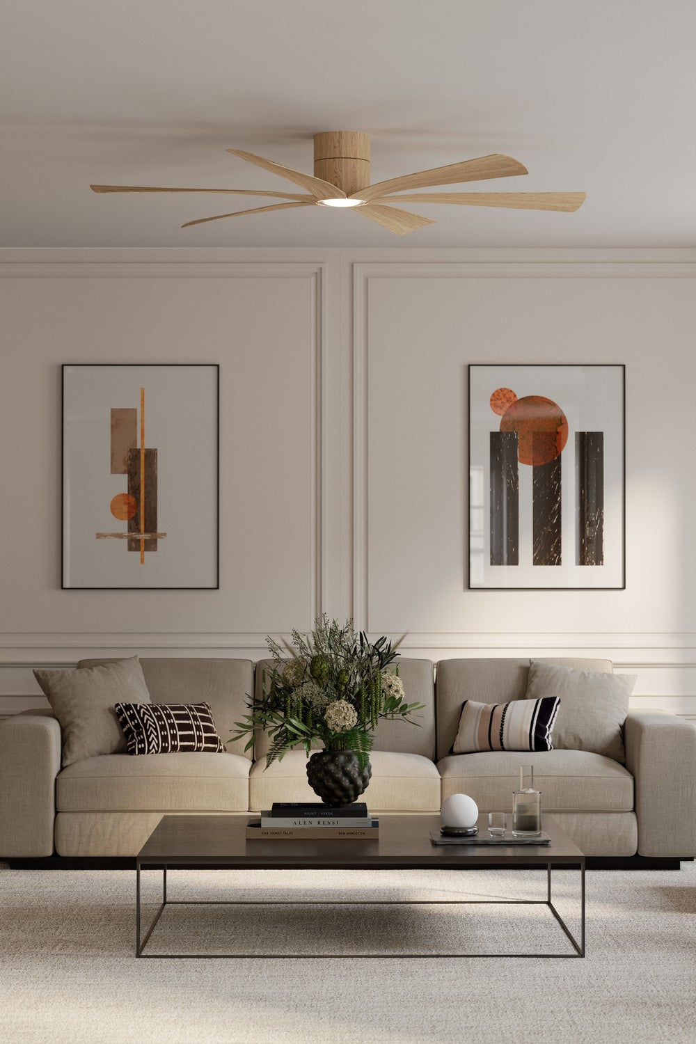 Minka Aire - F785L-WTO - 65" Ceiling Fan - Brisano - White Oak
