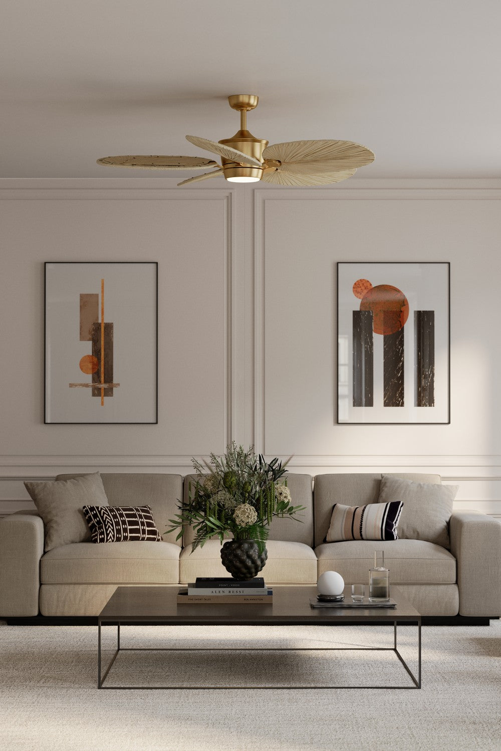 Minka Aire - F798L-HBR/NPL - 60" Ceiling Fan - Portesa - Heritage Brass