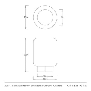 Arteriors - AVS14 - Outdoor Planter - Lorenzo - Matte Black