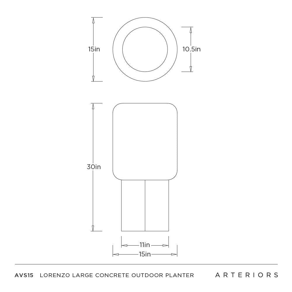 Arteriors - AVS15 - Outdoor Planter - Lorenzo - Matte Black