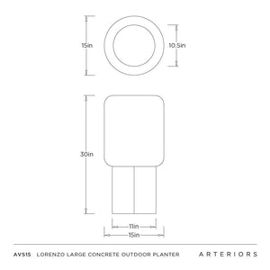 Arteriors - AVS15 - Outdoor Planter - Lorenzo - Matte Black
