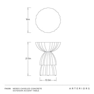 Arteriors - FAS18 - Outdoor Accent Table - Nereo - Tuscan