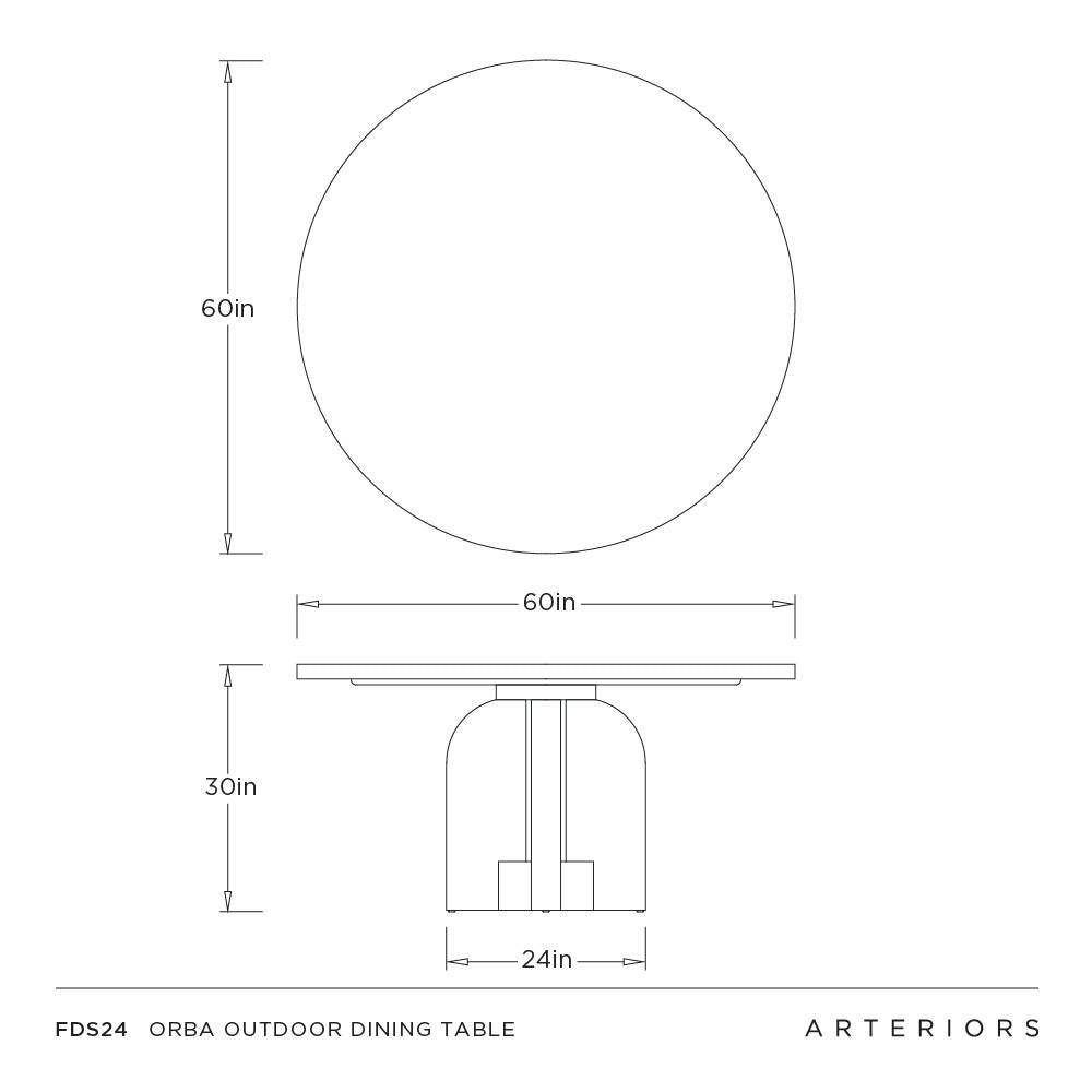 Arteriors - FDS24 - Outdoor Dining Table - Orba - Ivory/Kona
