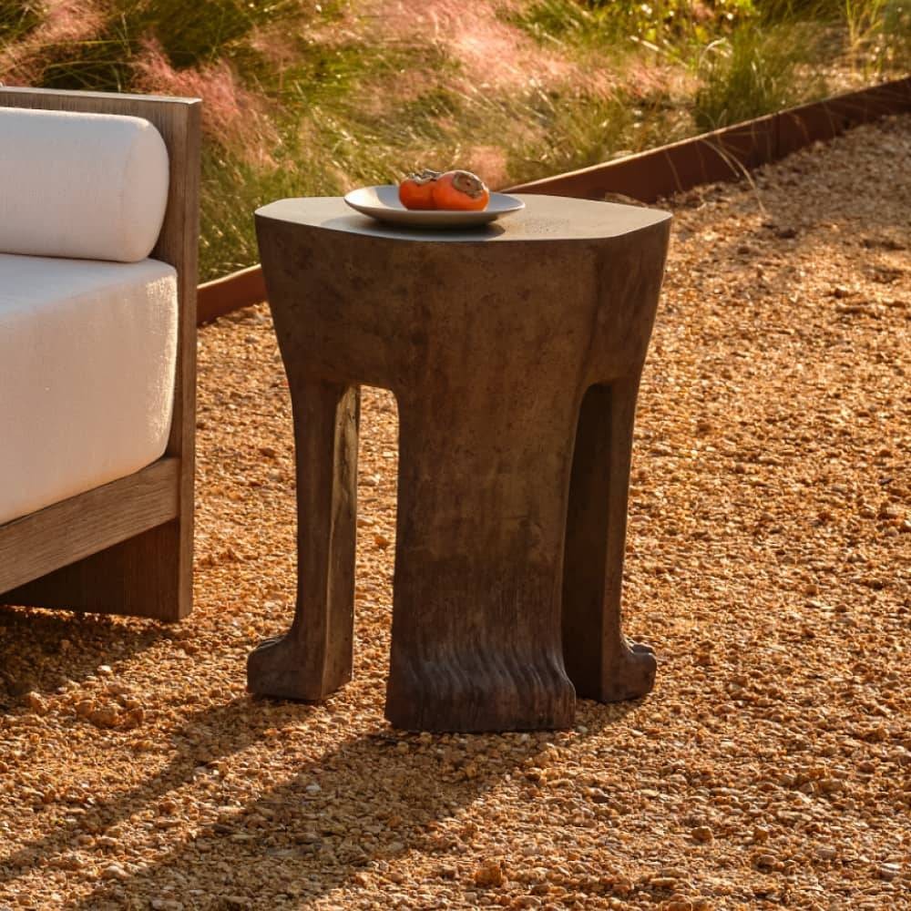 Arteriors - FES18 - Outdoor Accent Table - Bruttii - Matte Carbon