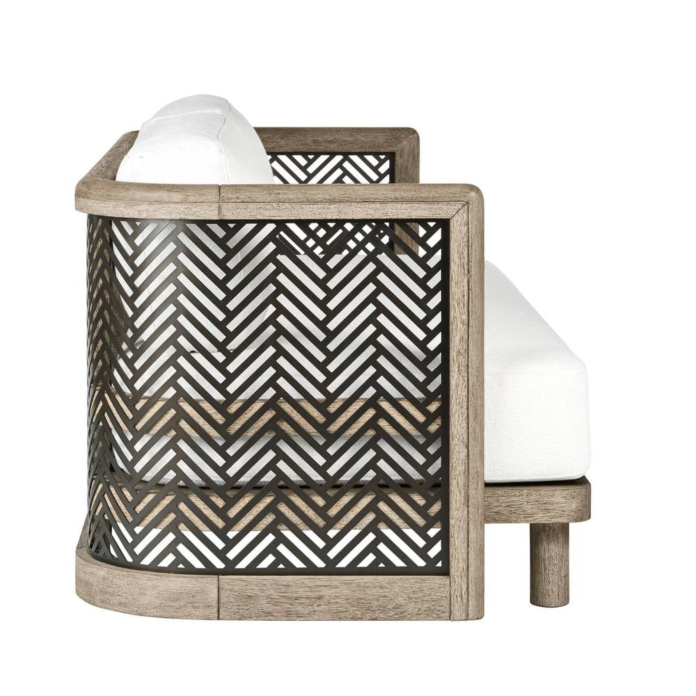 Arteriors - FFS07 - Outdoor Sofa - Emoto - Pearl/Aged Bronze