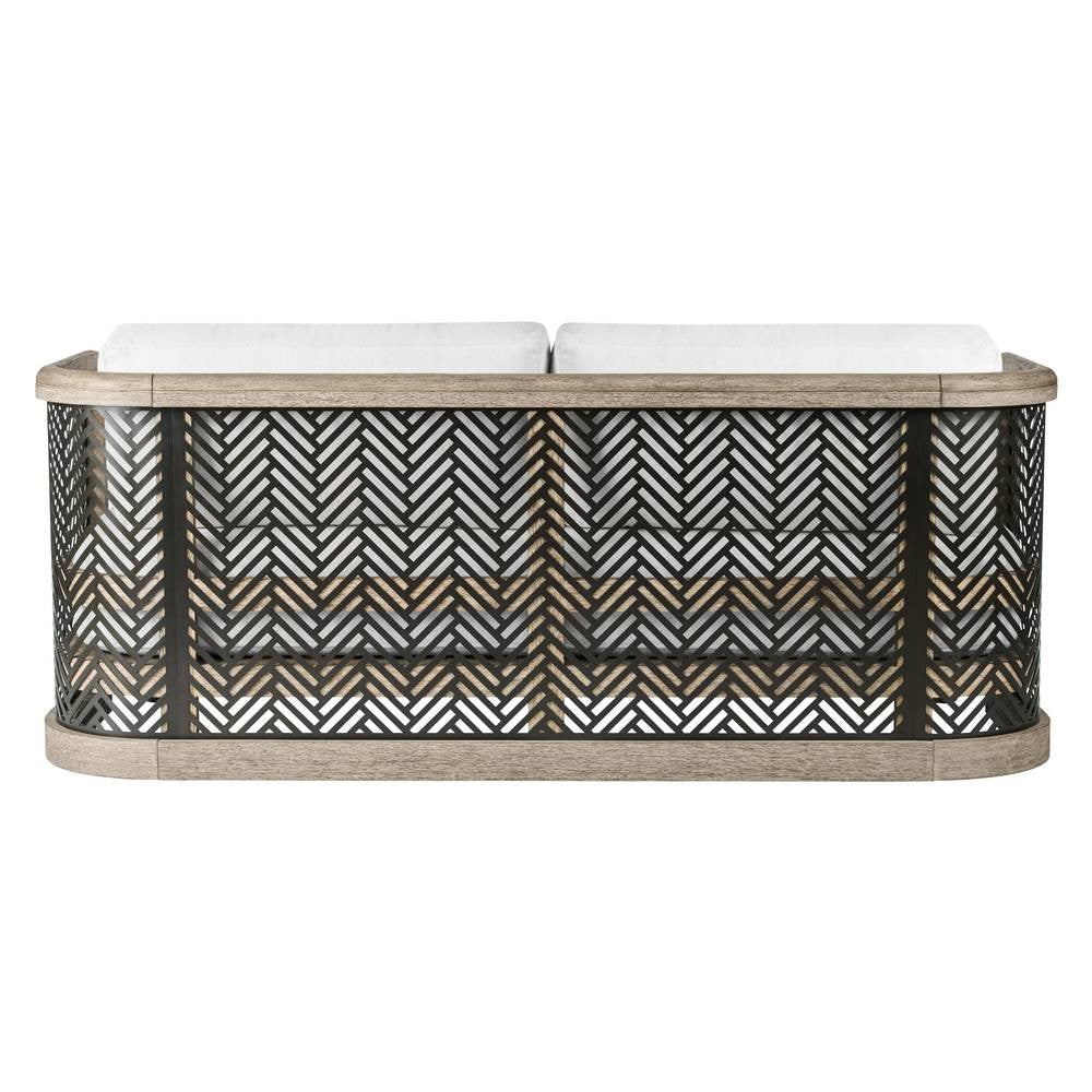 Arteriors - FFS07 - Outdoor Sofa - Emoto - Pearl/Aged Bronze