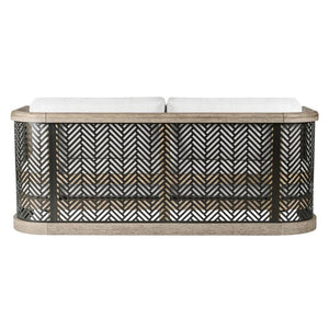Arteriors - FFS07 - Outdoor Sofa - Emoto - Pearl/Aged Bronze