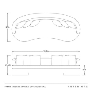 Arteriors - FFS08 - Outdoor Sofa - Helene - Pearl/Greige